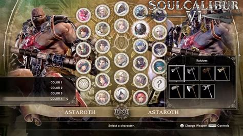 Soul Calibur 6 Characters (including all season。